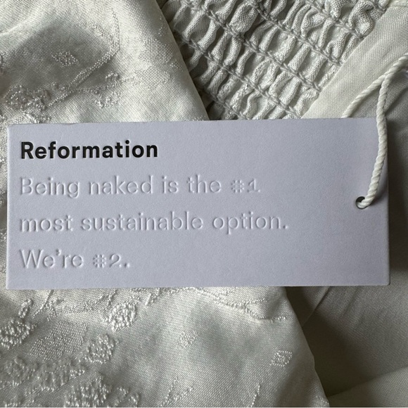 NWT | Reformation | Gabby Dress | White Strapless Mini Dress | Size 8 - Picture 8 of 9